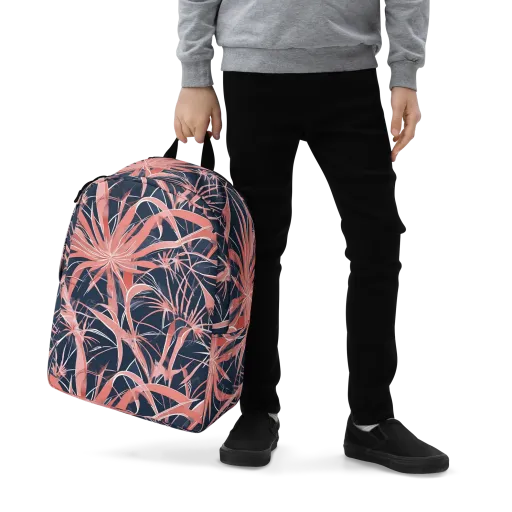 Coral Bloom Voltage on a Minimalist Backpack