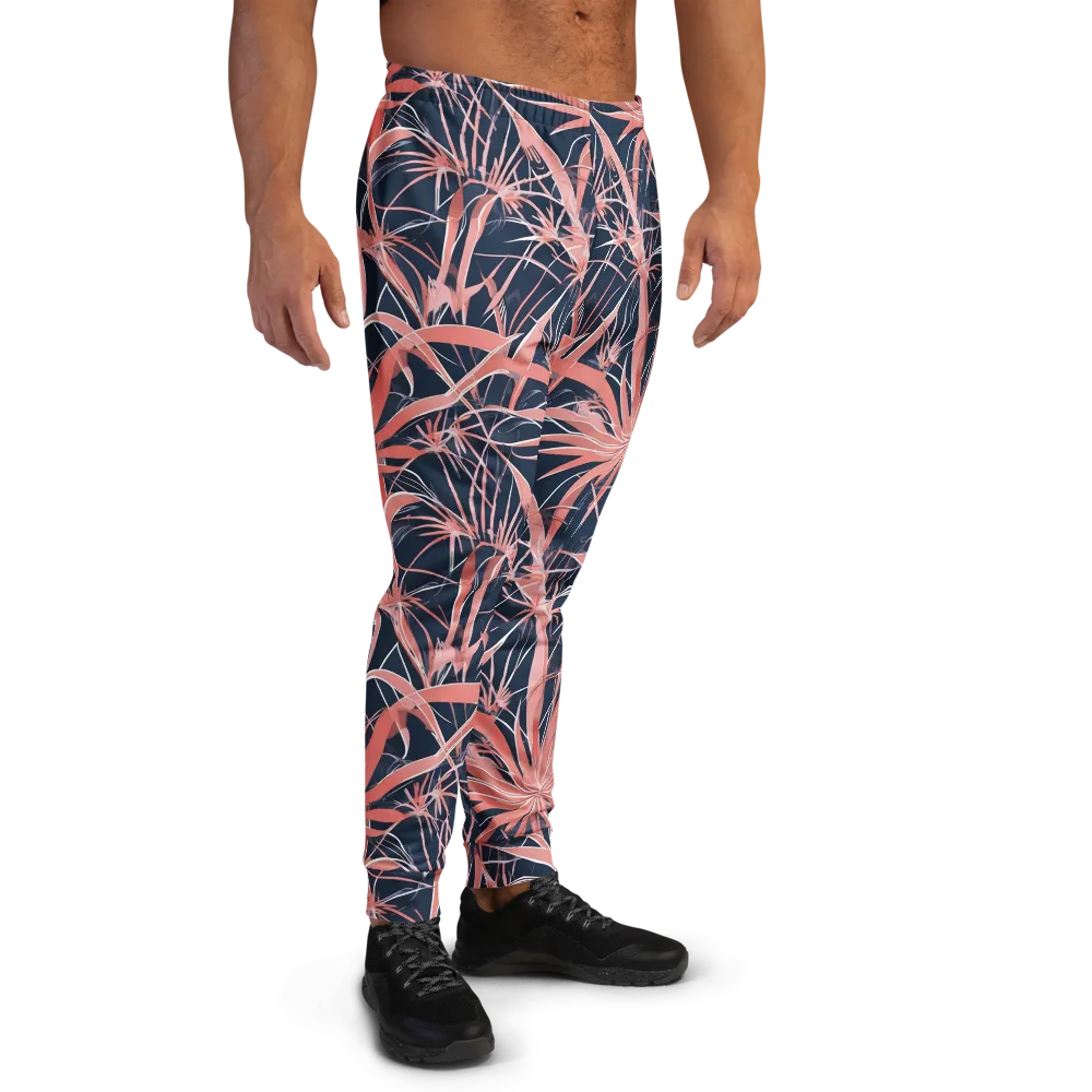 Coral Bloom Voltage on Men's Joggers — Right