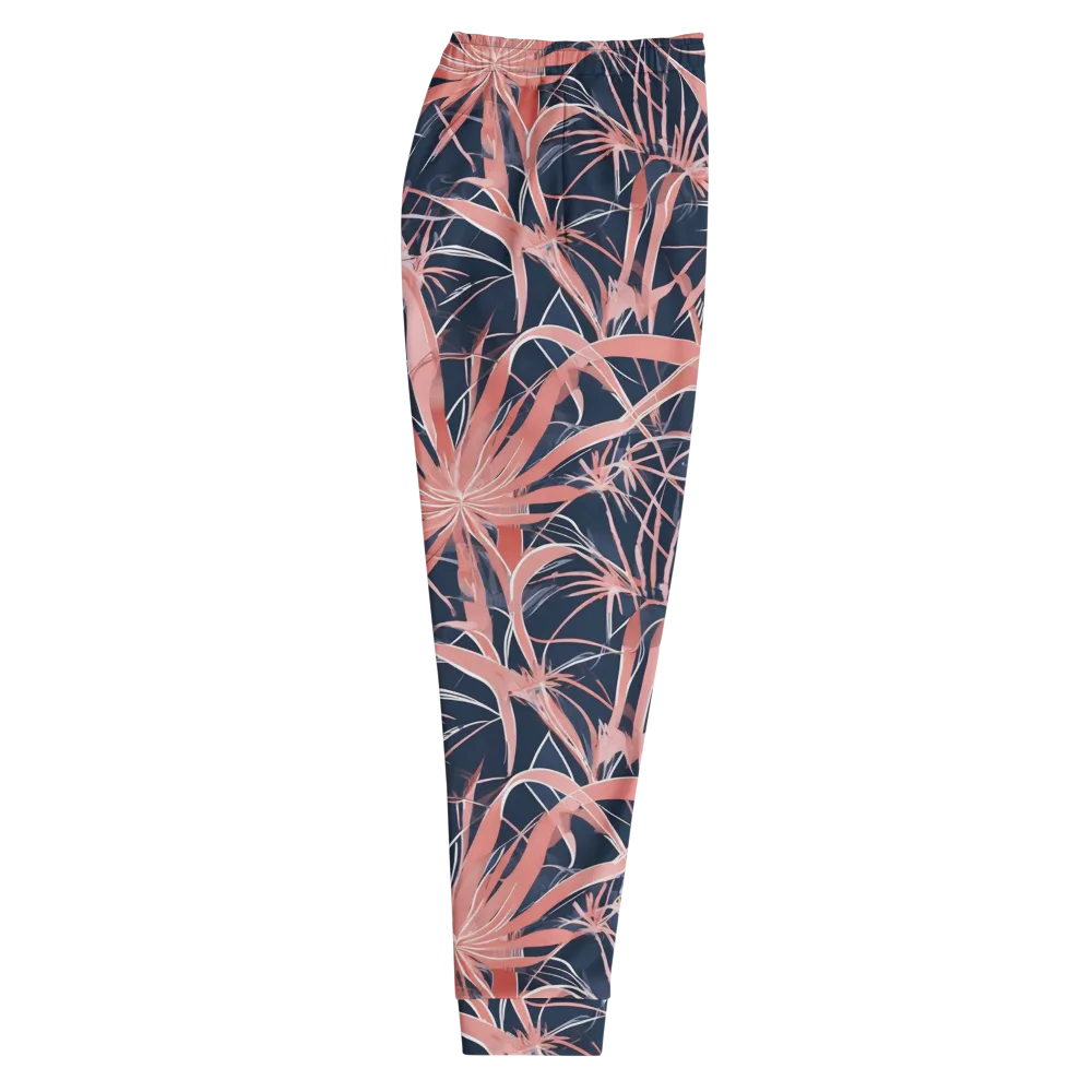 Coral Bloom Voltage on Men's Joggers — Right