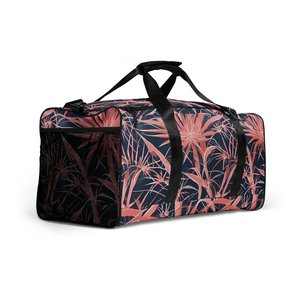 Coral Bloom Voltage on Duffle Bag — Right Front