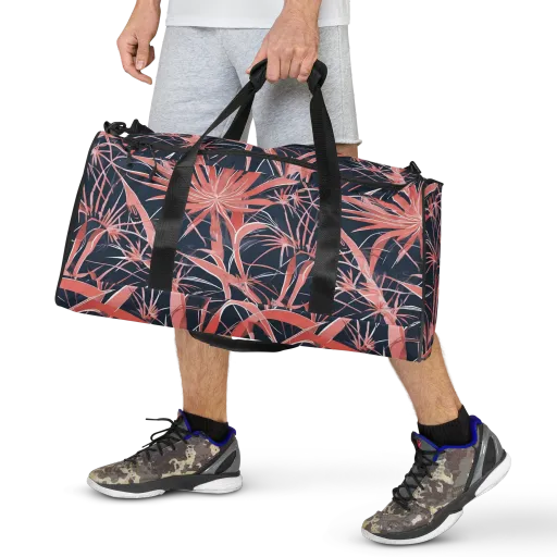 Coral Bloom Voltage on a Duffle Bag
