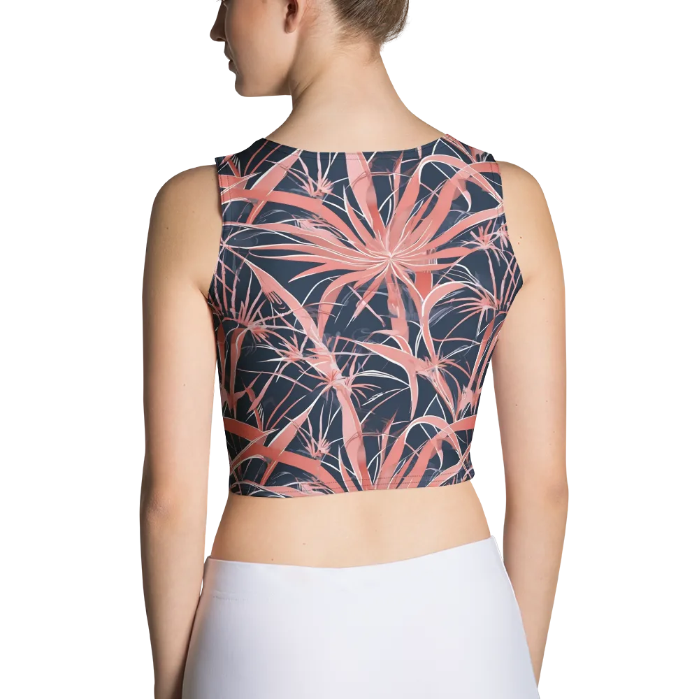 Coral Bloom Voltage on Crop Top — Back