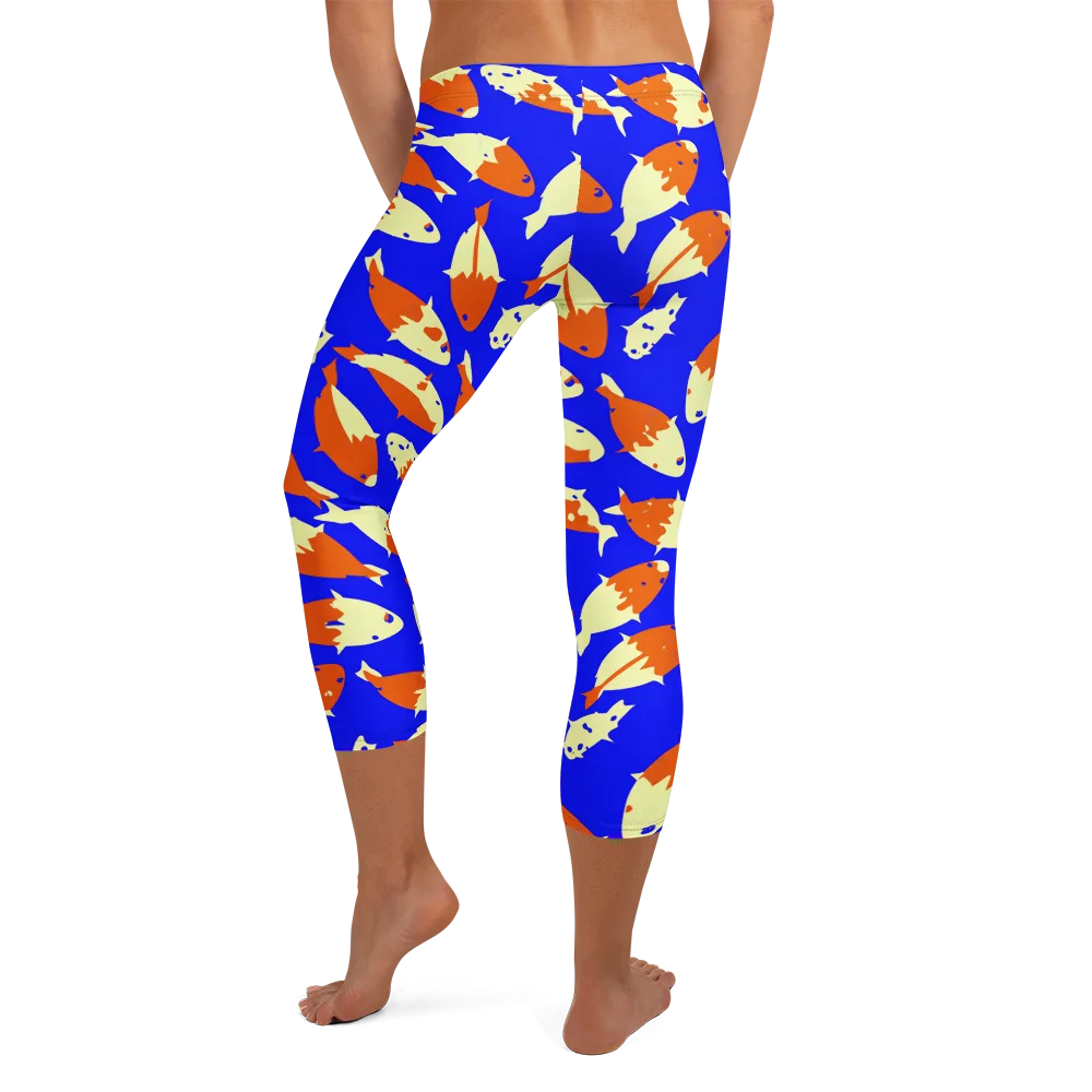 Koi Voltage on Capri Leggings — Back