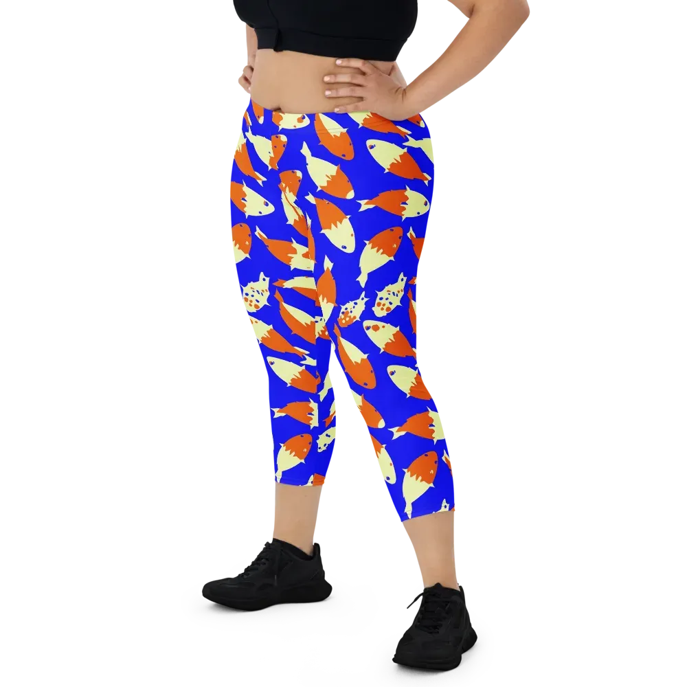 Koi Voltage on Capri Leggings — Front