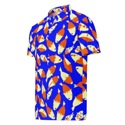 Koi Voltage on a Men's Slim Fit Polo Shirt