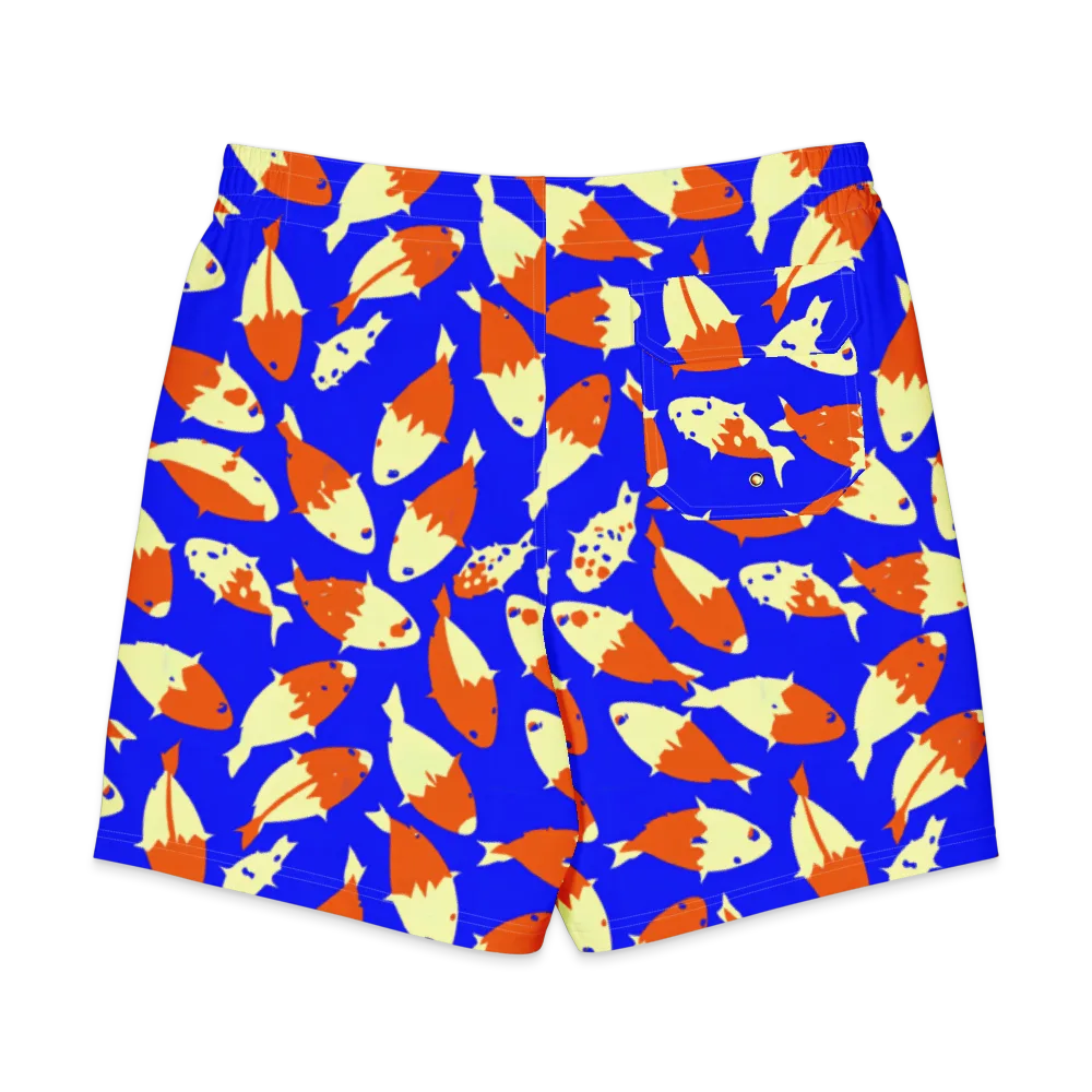 Koi Voltage on Men's Board Shorts — Back