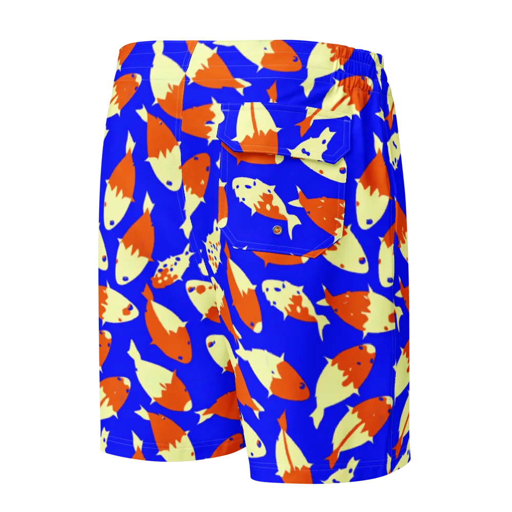 Koi Voltage on Men's Board Shorts — Back