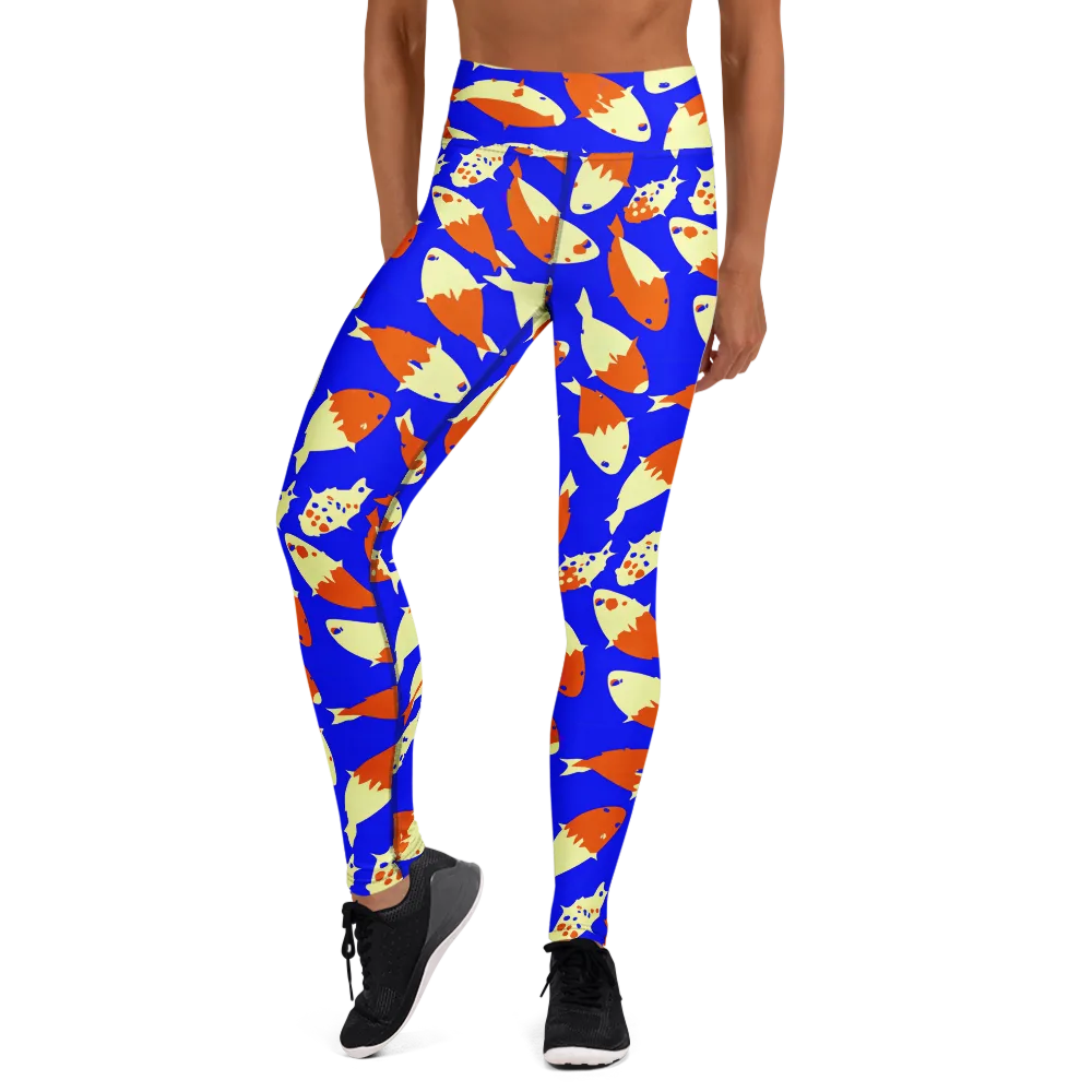 Koi Voltage on Yoga Leggings — Front