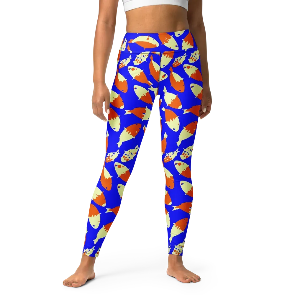Koi Voltage on Yoga Leggings — Front