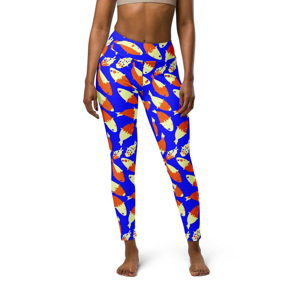 Koi Voltage on Yoga Leggings — Front