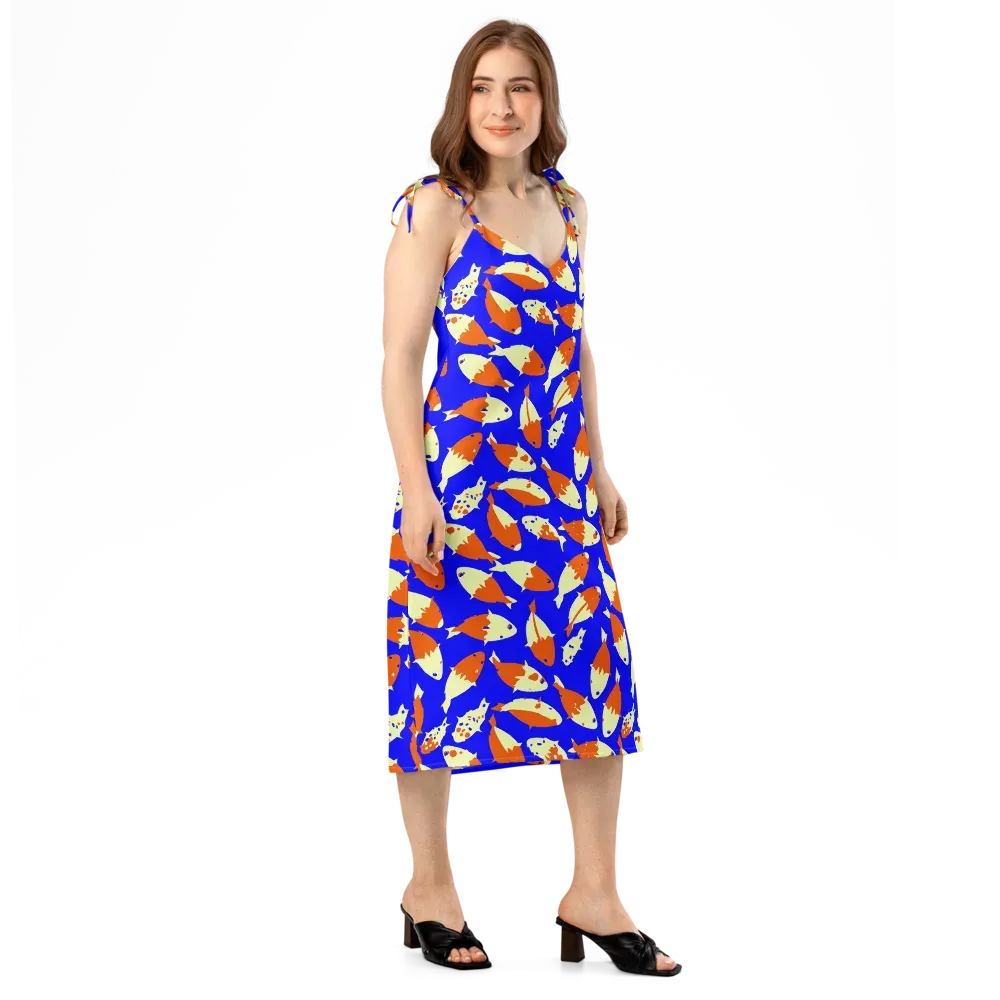 Koi Voltage on Slip Dress — Right Front
