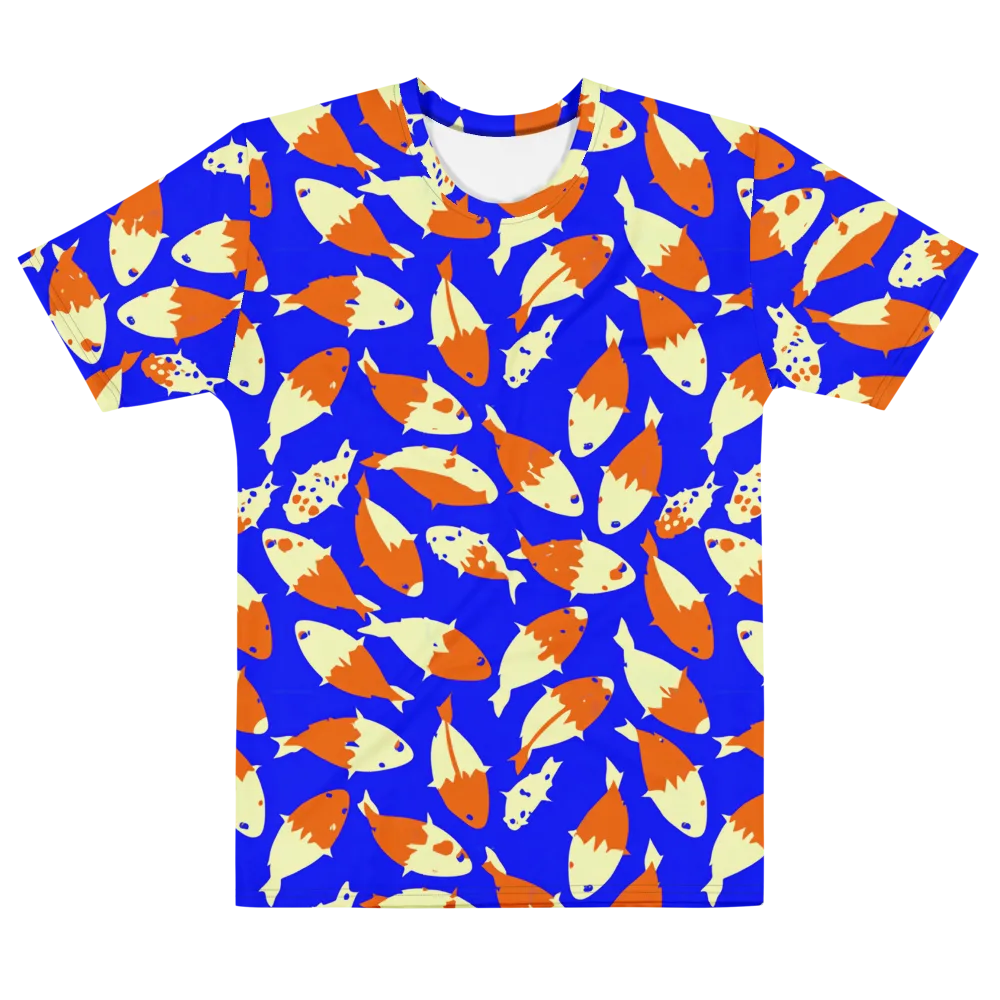 Koi Voltage on Men's Cotton Crew Neck T-Shirt — Front