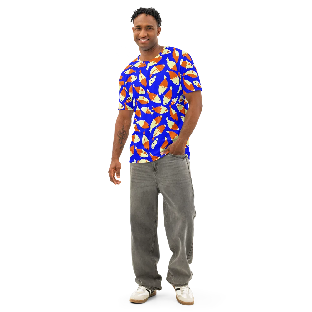 Koi Voltage on Men's Cotton Crew Neck T-Shirt — Front