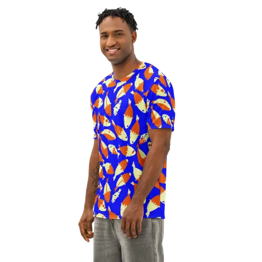 Koi Voltage on a Men's Cotton Crew Neck T-Shirt