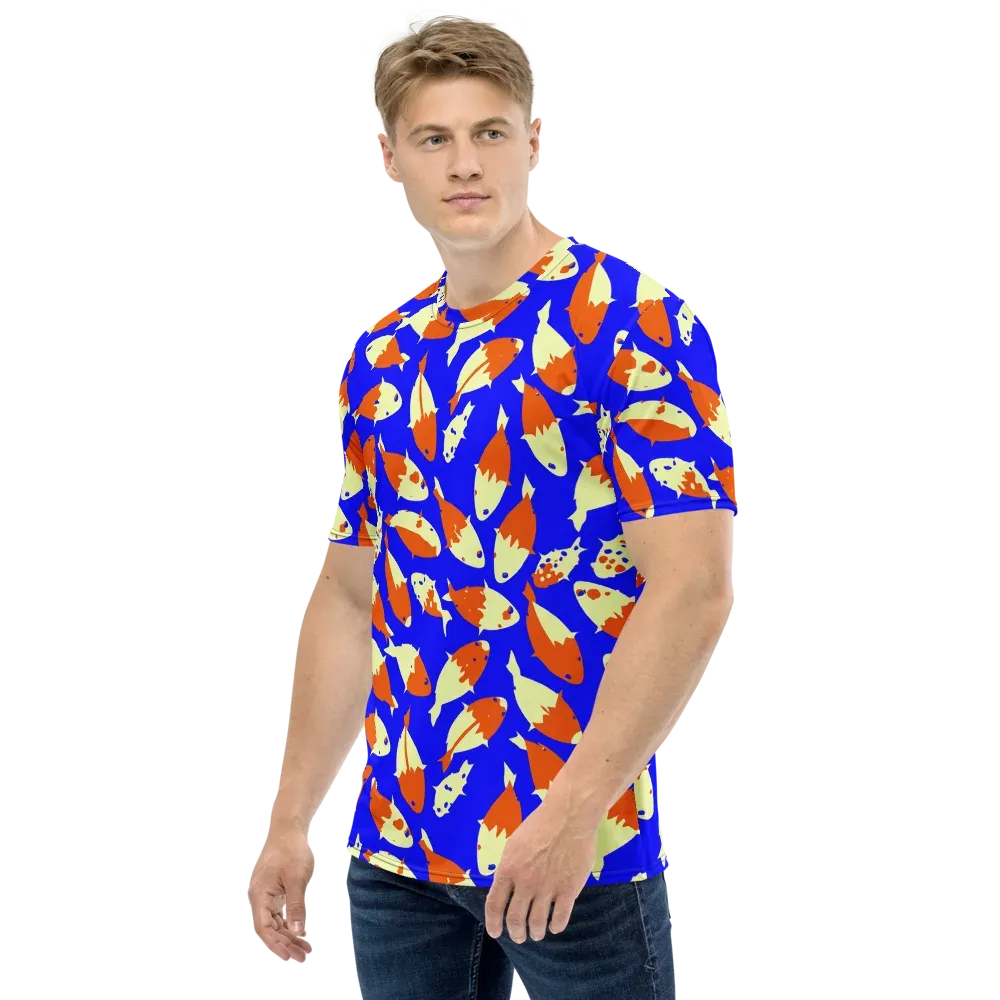 Koi Voltage on Men's Crew Neck T-Shirt — Left