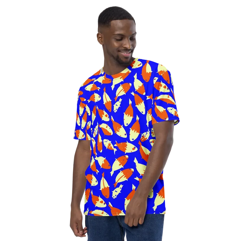 Koi Voltage on Men's Crew Neck T-Shirt — Left