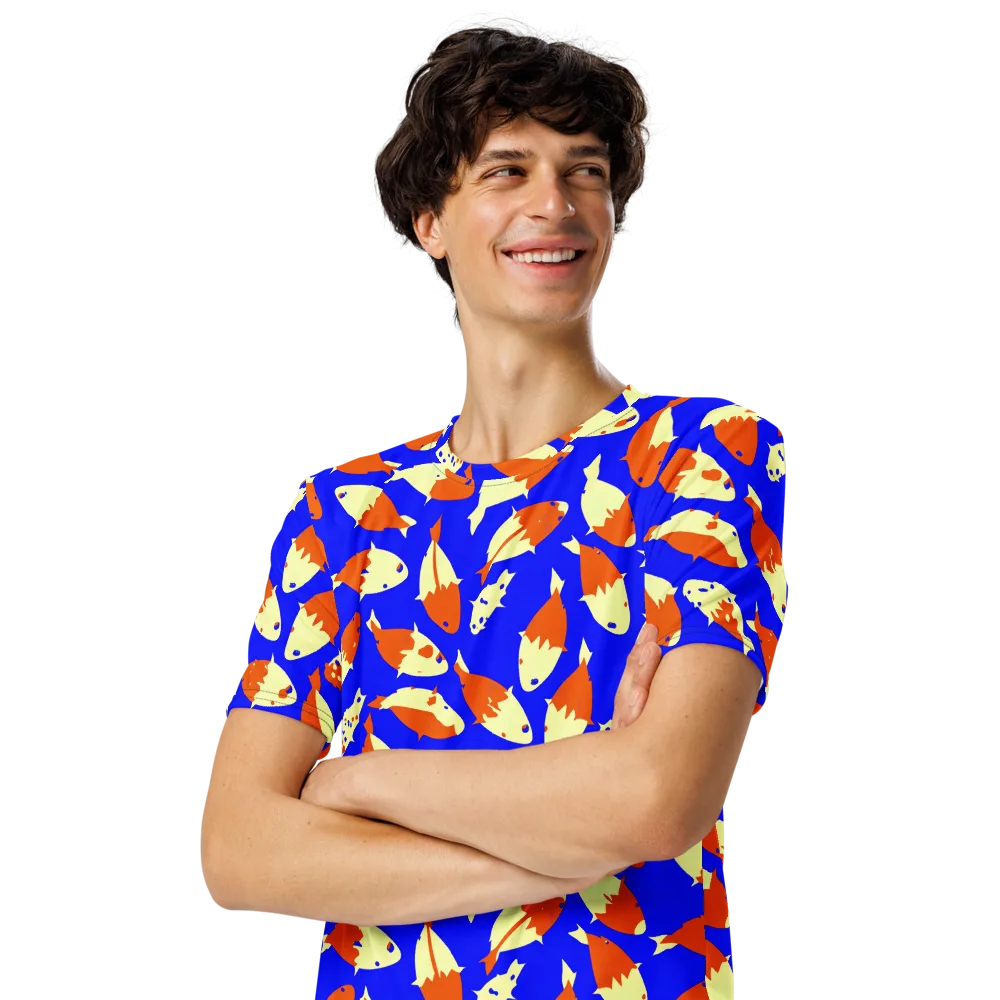 Koi Voltage on Men's Crew Neck T-Shirt — Left Front