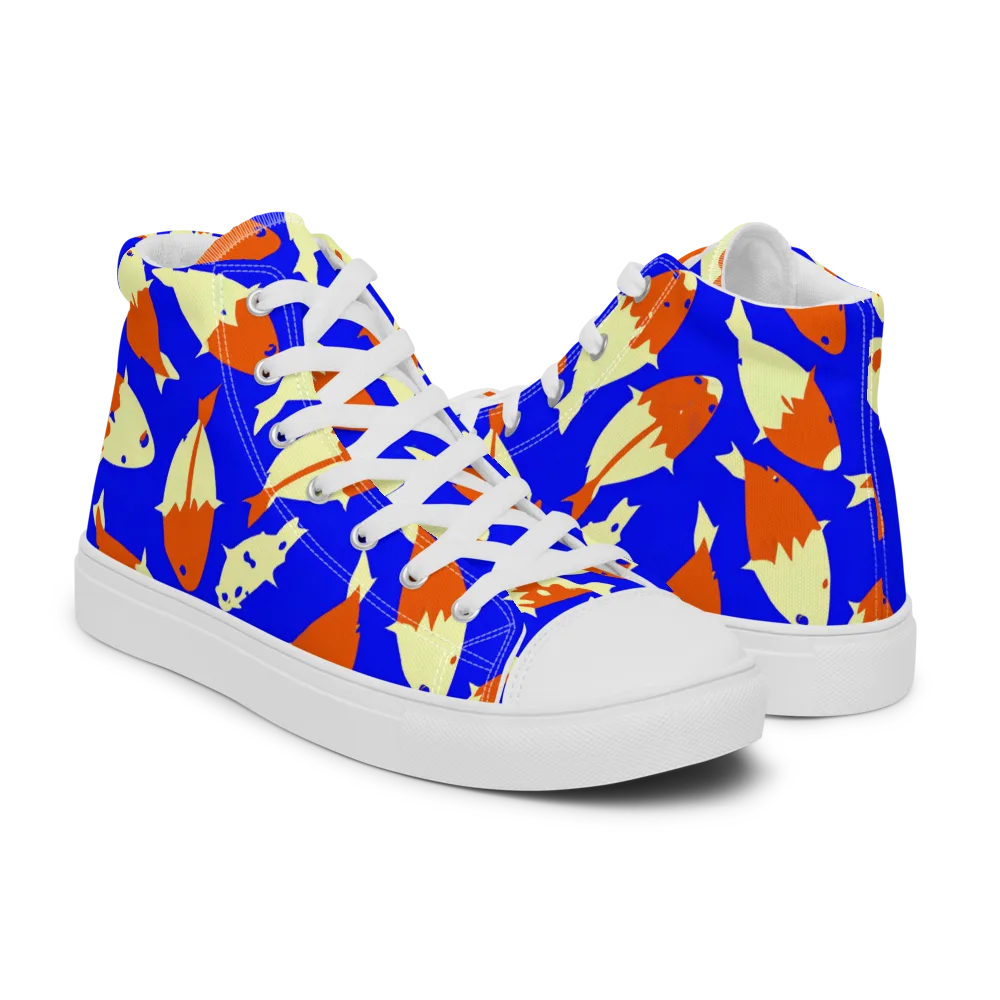 Koi Voltage on Men's High Top Canvas Shoes — Right