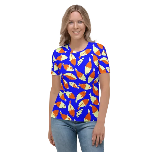 Koi Voltage on a Women's Crew Neck T-Shirt