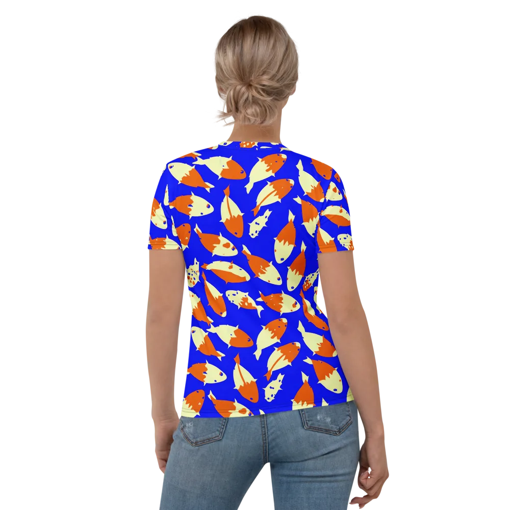 Koi Voltage on Women's Crew Neck T-Shirt — Back