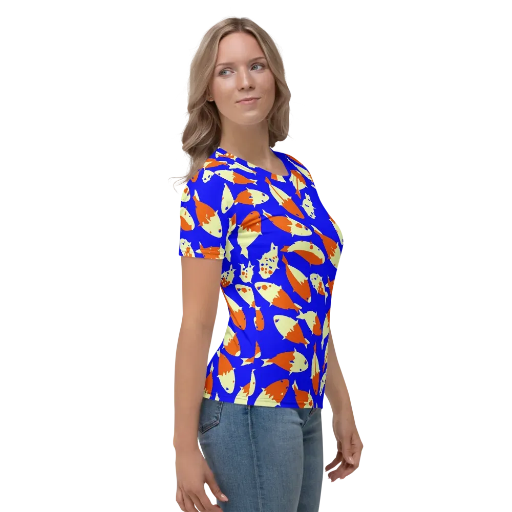 Koi Voltage on Women's Crew Neck T-Shirt — Right