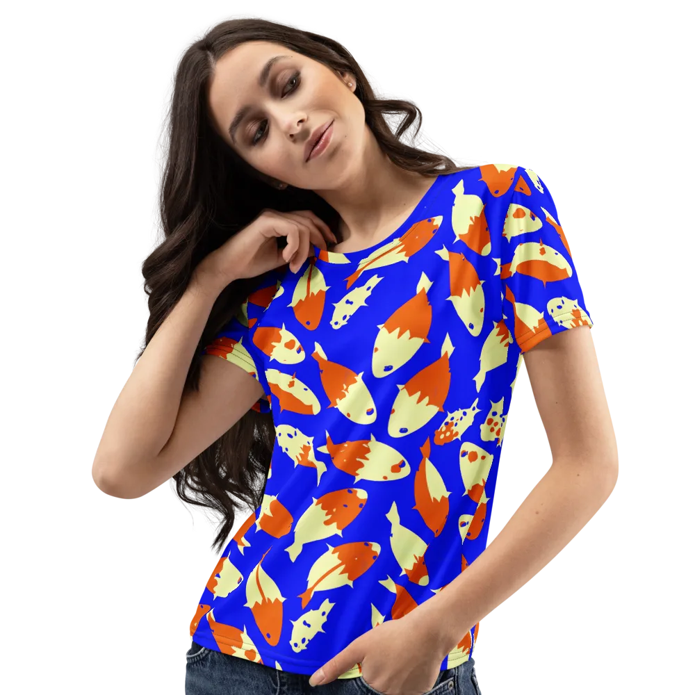 Koi Voltage on Women's Crew Neck T-Shirt — Left Front