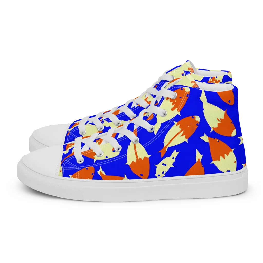 Koi Voltage on Women's High Top Canvas Shoes — Left