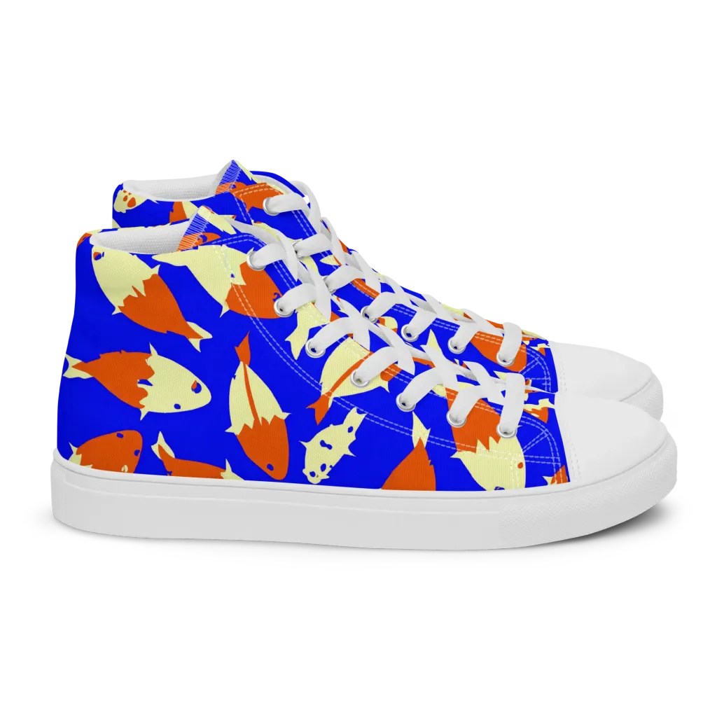 Koi Voltage on Women's High Top Canvas Shoes — Right