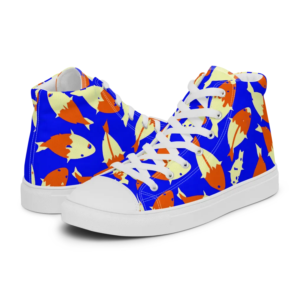 Koi Voltage on Women's High Top Canvas Shoes — Left
