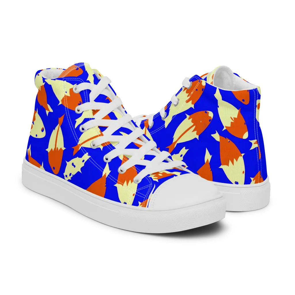 Koi Voltage on Women's High Top Canvas Shoes — Right