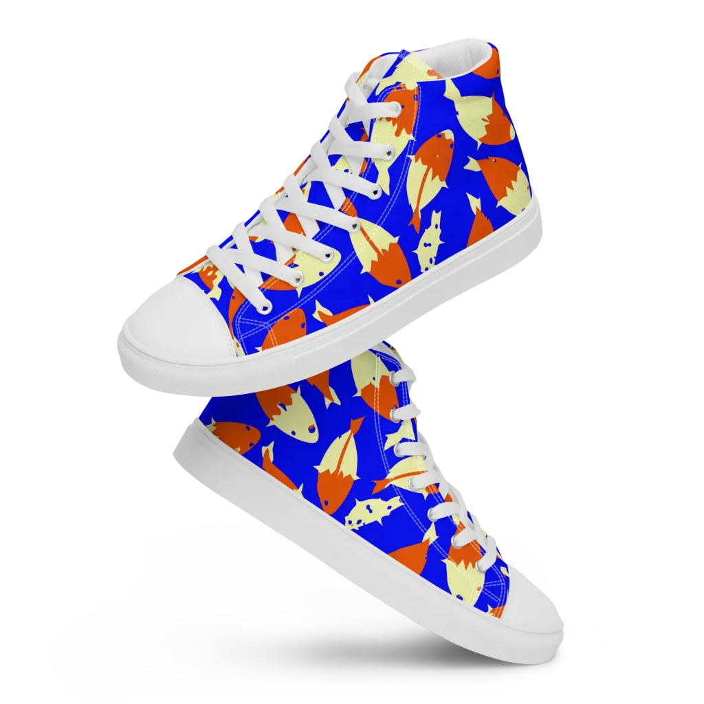 Koi Voltage on Women's High Top Canvas Shoes — Front