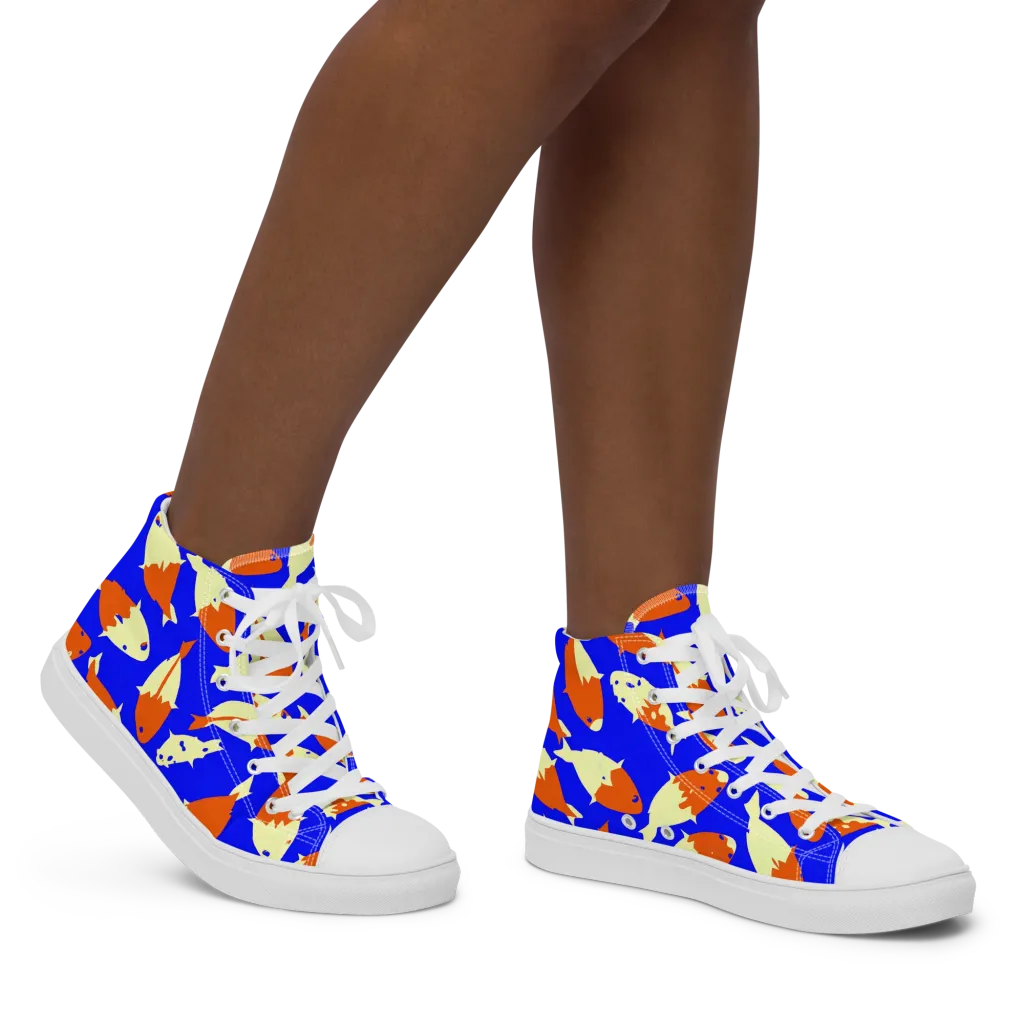 Koi Voltage on Women's High Top Canvas Shoes — Right