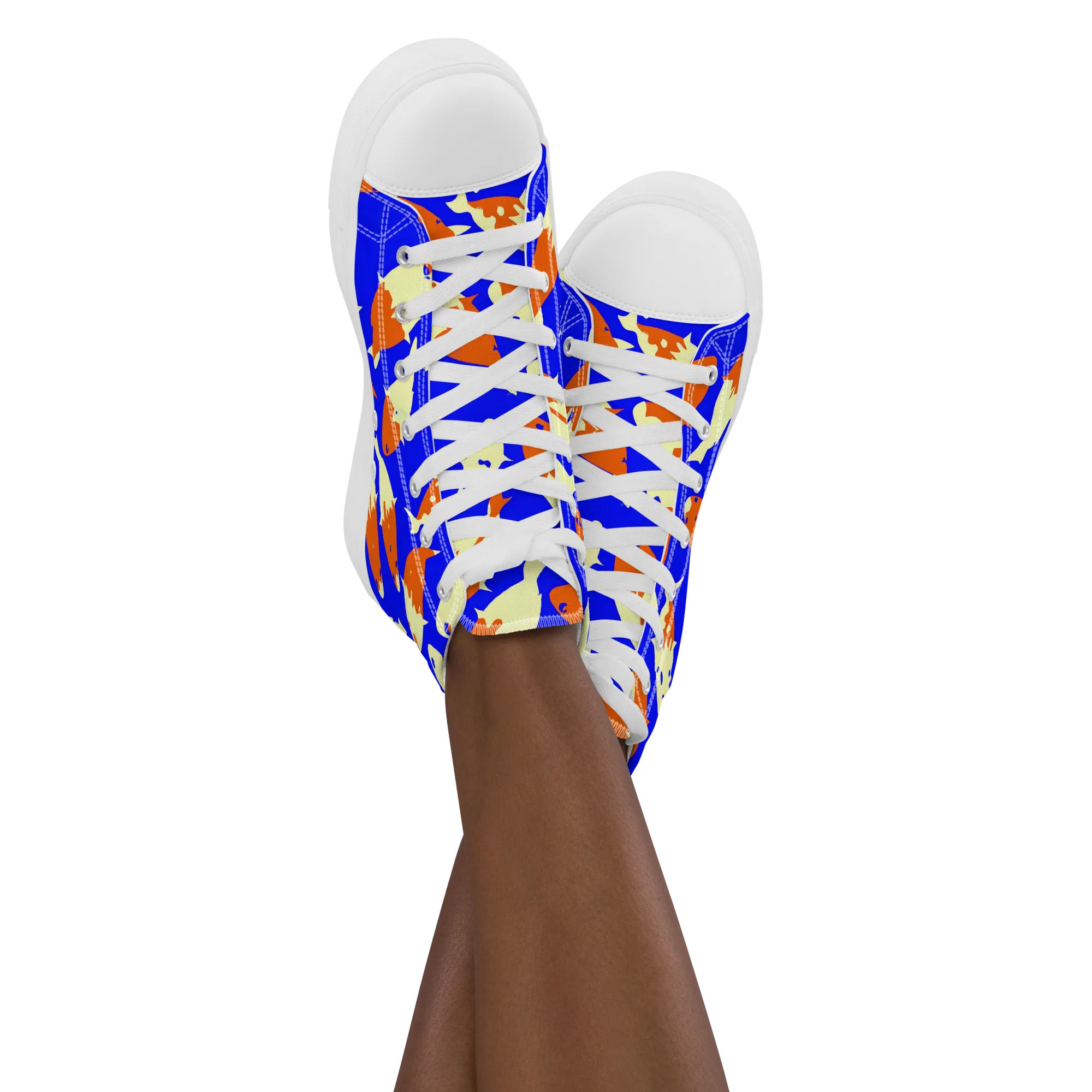 Koi Voltage on Women's High Top Canvas Shoes — Front