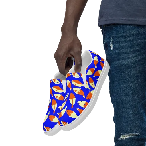 Koi Voltage on a Men's Slip-On Canvas Shoes