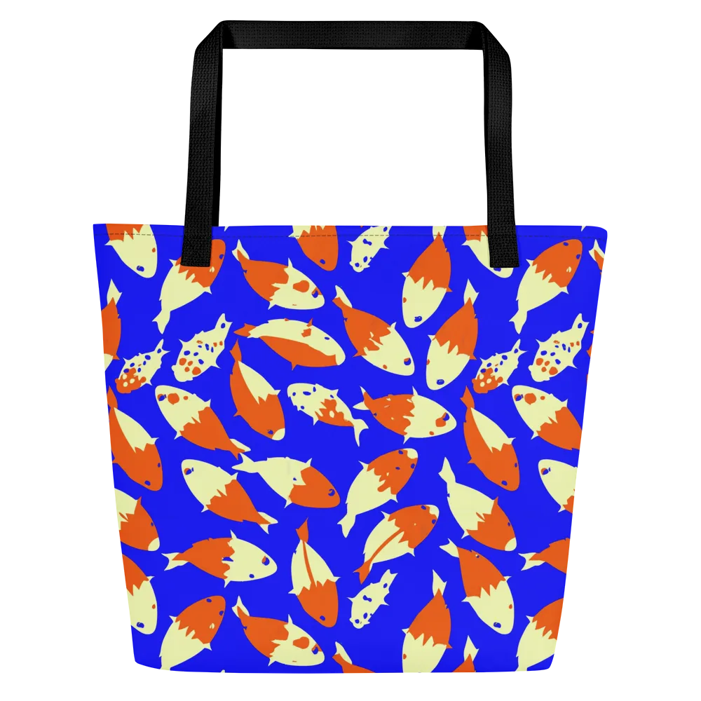 Koi Voltage on Large Tote Bag W/ Pocket — Front
