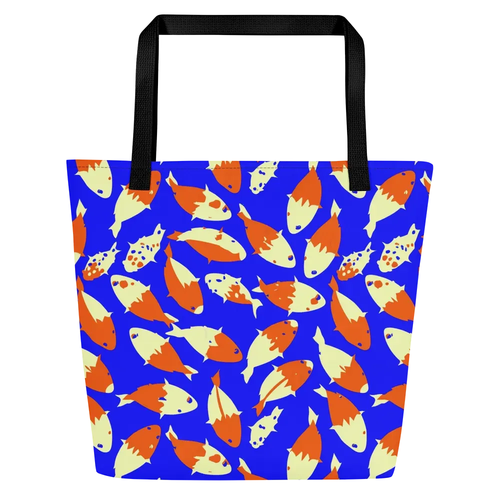 Koi Voltage on Large Tote Bag W/ Pocket — Front