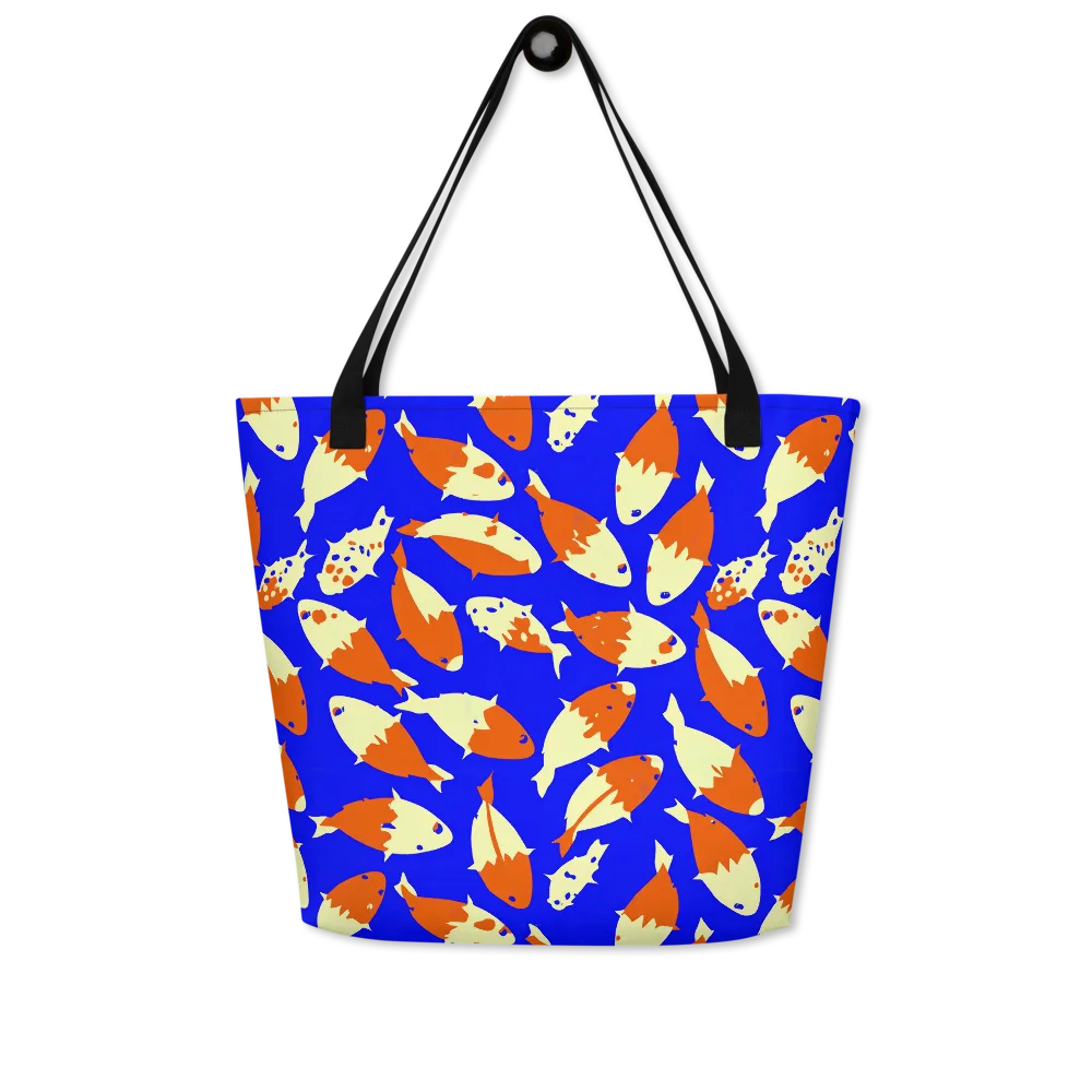 Koi Voltage on Large Tote Bag W/ Pocket — Front