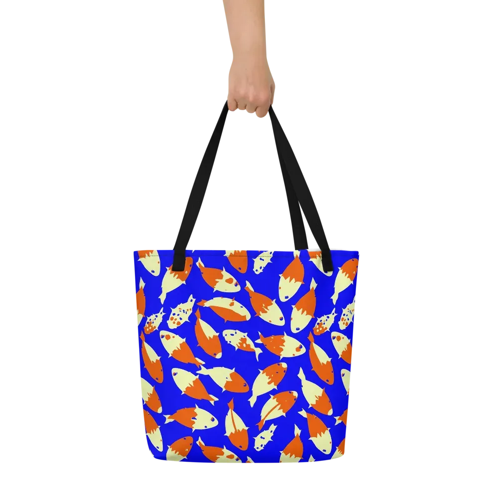Koi Voltage on Large Tote Bag W/ Pocket — Front