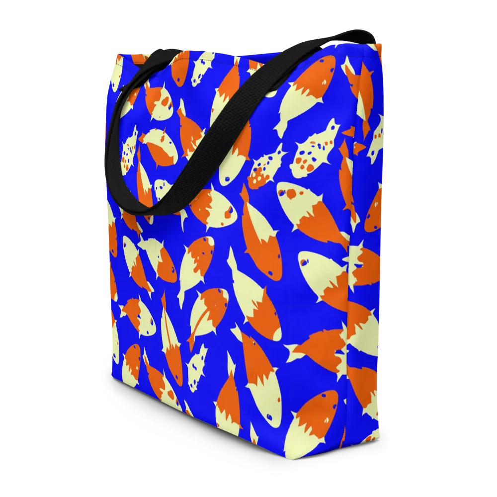 Koi Voltage on Large Tote Bag W/ Pocket — Front