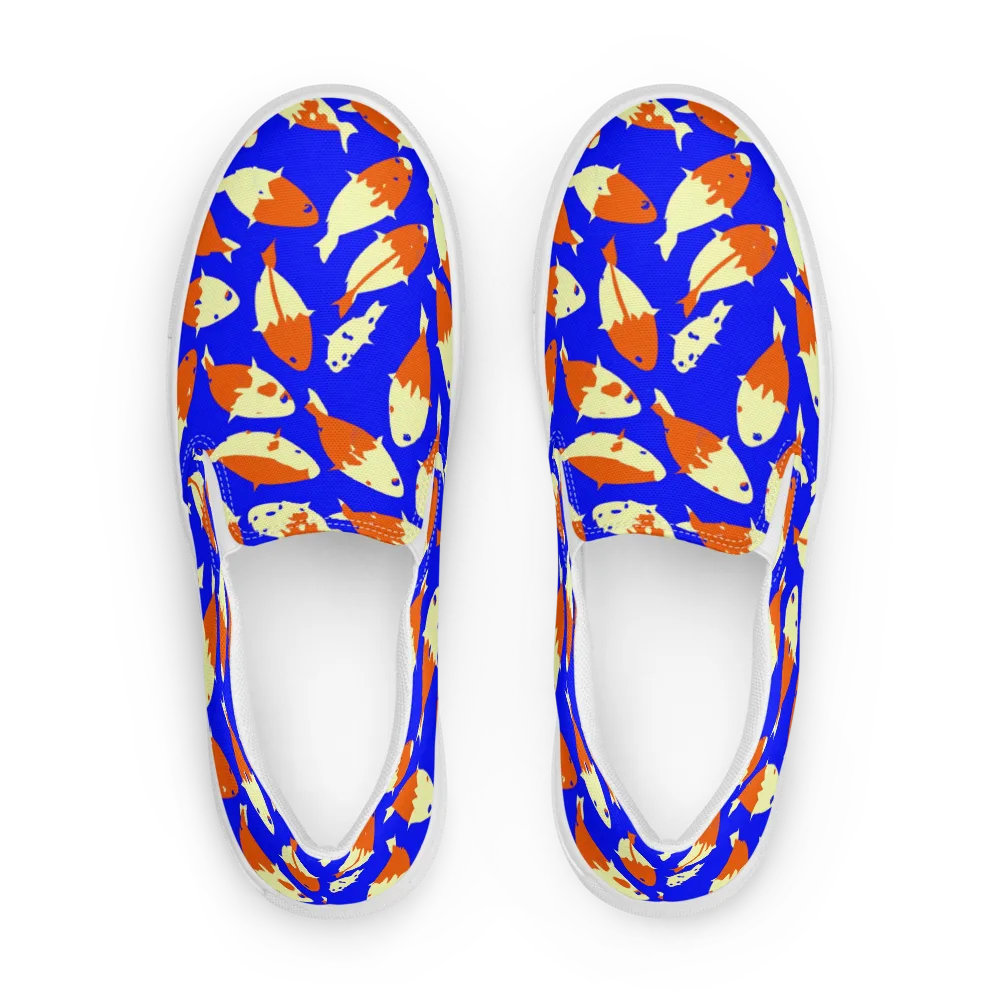 Koi Voltage on Women's Slip-On Canvas Shoes — Front