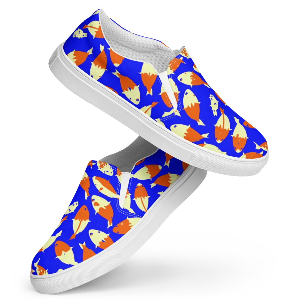 Koi Voltage on Women's Slip-On Canvas Shoes — Front