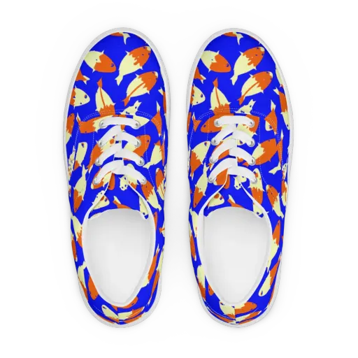 Koi Voltage on a Men's Lace-Up Canvas Shoes