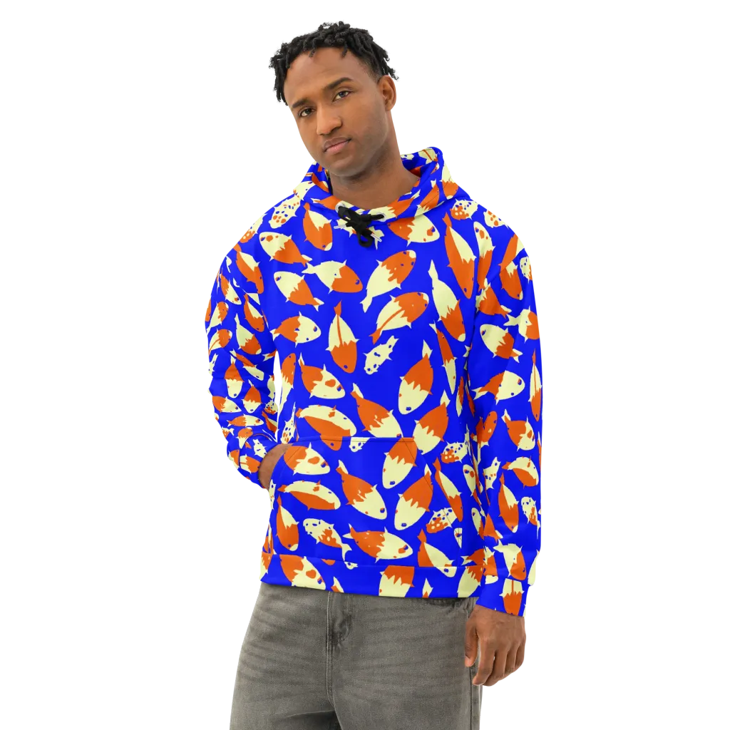 Koi Voltage on Cotton Hoodie — Left Front