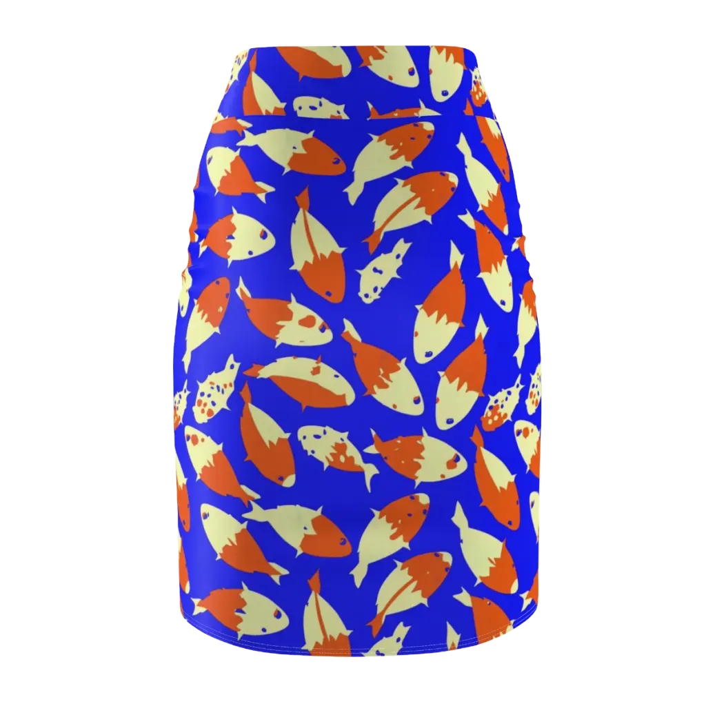 Koi Voltage on Pencil Skirt — Back