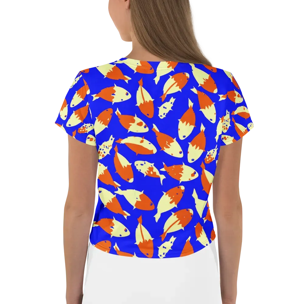 Koi Voltage on Crop Tee — Back