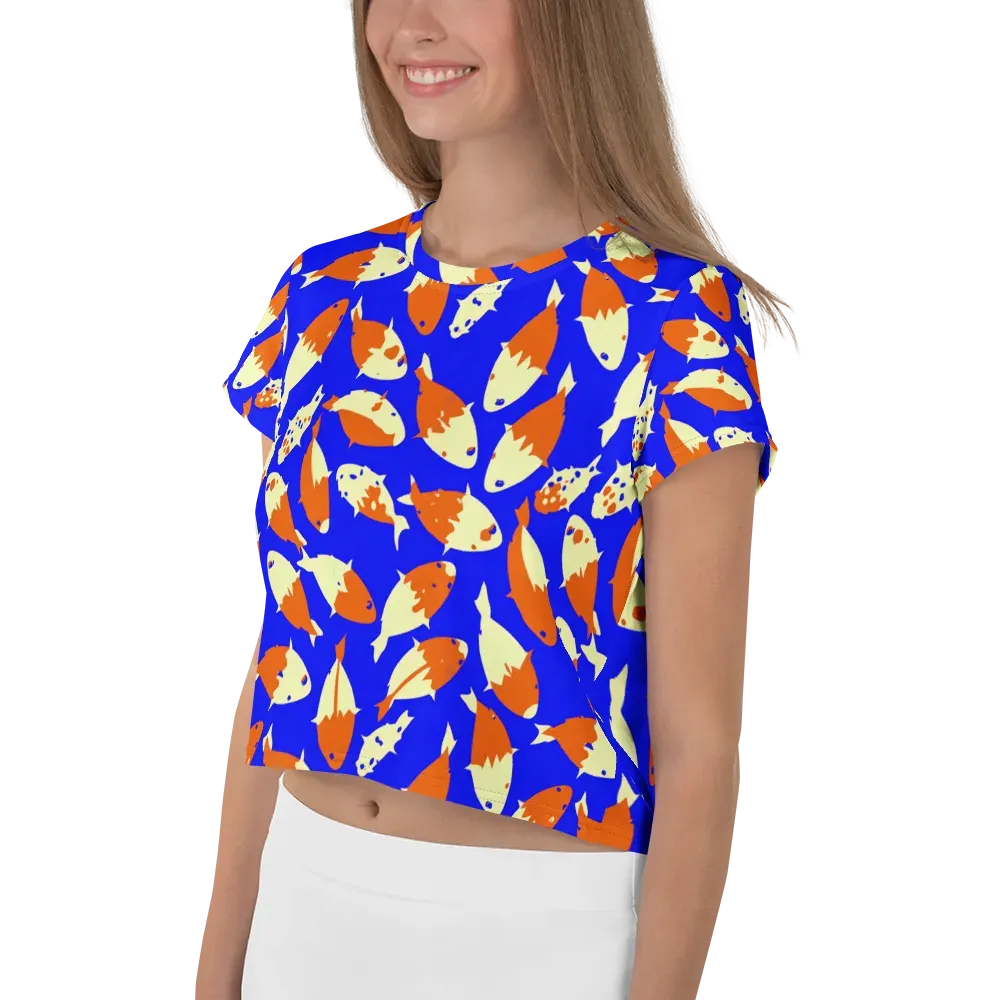 Koi Voltage on Crop Tee — Left