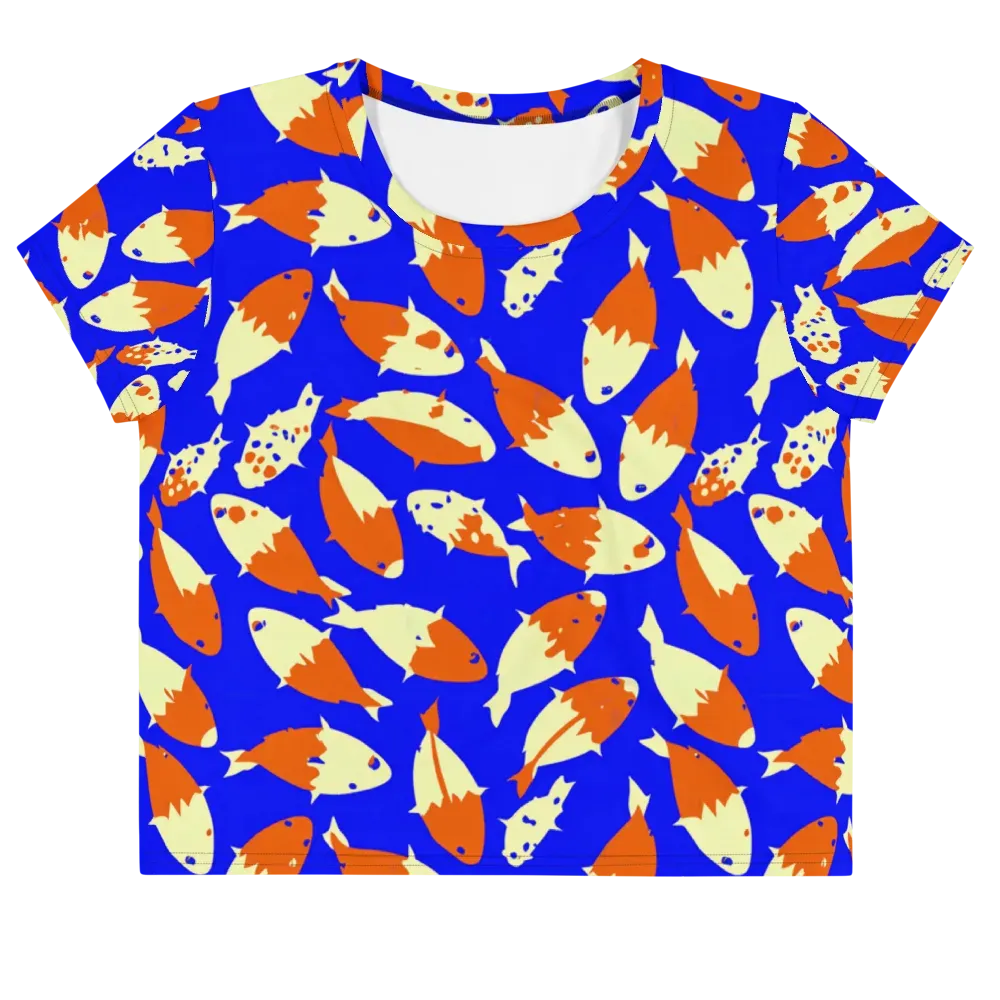 Koi Voltage on Crop Tee — Front