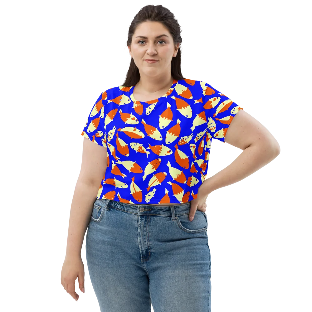 Koi Voltage on Crop Tee — Front