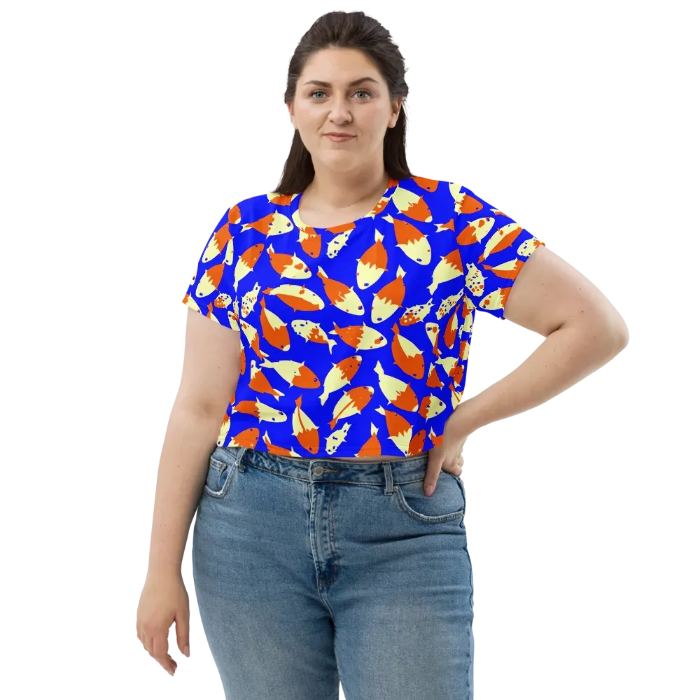 Koi Voltage on Crop Tee — Front