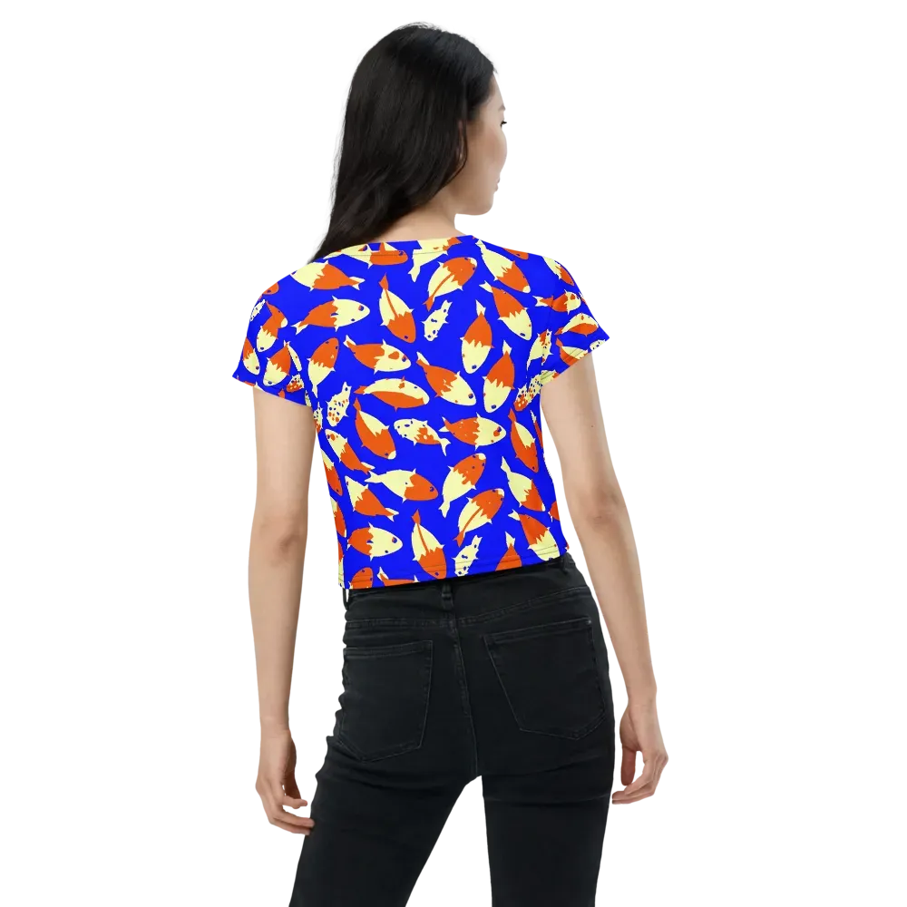 Koi Voltage on Crop Tee — Back